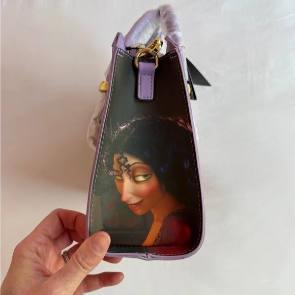 NWT (Rare) Double-Sided Disney Loungefly Rapunzel Purse w/ Shoulder Strap - Picture 5 of 9